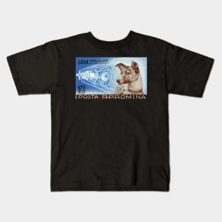 Laika Space Dog Soviet Russia USSR Vintage Kids T-Shirt